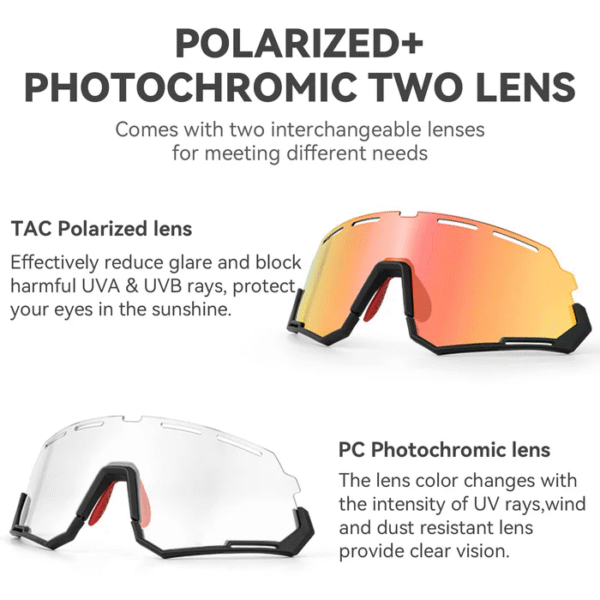 عینک دوچرخه‌سواری دولنز راکبراس ROCKBROS - Image 3